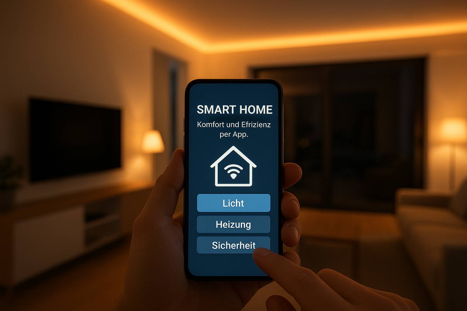 Smart Home Komfort und Effizienz per App.